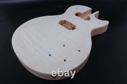Electric Guitar body replacement Mahogany Flame Maple Cap Set in DIY Unfinished