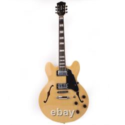 Electric guitar Rosewood Fingerboard Semi-Hollow Maple Top In Natural Color