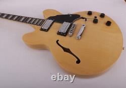 Electric guitar Rosewood Fingerboard Semi-Hollow Maple Top In Natural Color