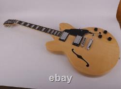 Electric guitar Rosewood Fingerboard Semi-Hollow Maple Top In Natural Color