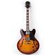 Electric Guitar Rosewood Fingerboard Semi-hollow Maple Top In Sunburst