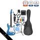 Electric Guitar Beginner Set Stratocaster Type Mini Amp 15-piece Set Legend