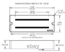 Emg 808 + 808 White 8 String Soapbar Active Guitar Pickup Set Pots & Wiring