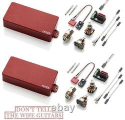 Emg 81-7h + 60-7h Red 7 String Active Solderless Humbucker Guitar Pickup Set