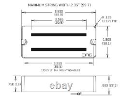 Emg Hz 7 & Hz7a Black Passive 7 String Soapbar Guitar Pickup Set Pots & Wiring