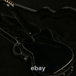 F Hole Black Style Electric Guitar Hollow Basswood Body Gold Hardware 22 Fret