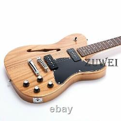 F Hole Semi Hollow Body TL Electric Guitar P90 Pickups F Hole Set in Joint