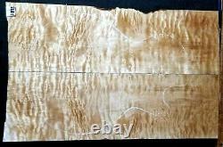FLAME QUILTED MAPLE WOOD 11875 Luthier 5A Guitar LES PAUL Top Set 24x 15x. 625
