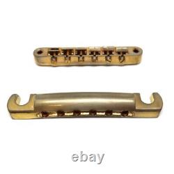 Faber Gold AGED Bridge + Tailpiece set, ABR-1, brass saddles