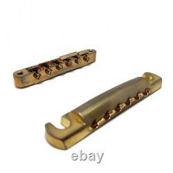 Faber Gold AGED Bridge + Tailpiece set, ABR-1, brass saddles