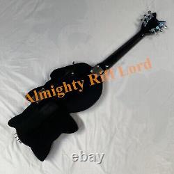 Factory Customized 6-string Black Cat Standard Electric Guitar Chrome Hardware