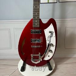 Factory Metallic Red Semi-Hollow Body Electric Guitar 6 Strings Set in Joint