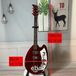 Factory Metallic Red Semi-Hollow Body Electric Guitar 6 Strings Set in Joint