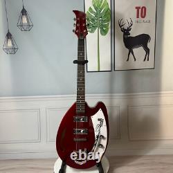 Factory Metallic Red Semi-Hollow Body Electric Guitar 6 Strings Set in Joint