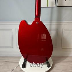 Factory Metallic Red Semi-Hollow Body Electric Guitar 6 Strings Set in Joint