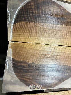 Fiddleback figured walnut tonewood guitar luthier set back sides AAAA