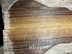 Fiddleback figured walnut tonewood guitar luthier set back sides AAAA