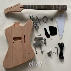 Firebird Semi Finish Electric Guitar Full Set Kits 6 Strings Chrome Hardware