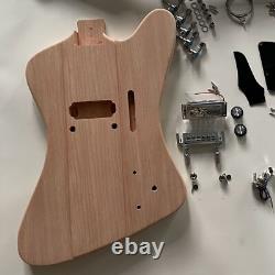 Firebird Semi Finish Electric Guitar Full Set Kits 6 Strings Chrome Hardware
