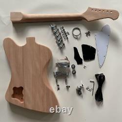 Firebird Semi Finish Electric Guitar Full Set Kits 6 Strings Chrome Hardware