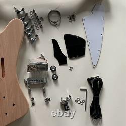 Firebird Semi Finish Electric Guitar Full Set Kits 6 Strings Chrome Hardware