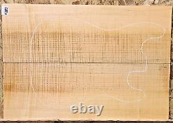 Flame Curly Maple Wood 0282 Luthier CARVED TOP Guitar Set 23x 16 x. 75