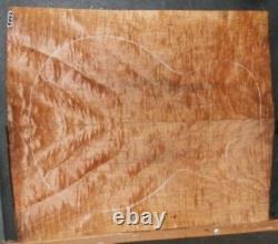 Flame Curly Maple Wood 9872 Luthier CARVED Top Guitar Set 20.5 x 17 x. 75