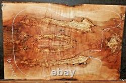 Flame Spalted Curly Maple Wood 10911 ARTIST GRADE 5A Wild BASS Guitar Top set