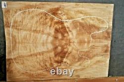 Flame Spalted Maple Instrument Wood #9555 Solid Body 5A BASS Guitar Top set