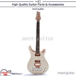 Flamed Maple Unfinished Electric Guitar Kit Mahogany Body & Neck with Hardware DIY