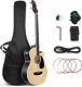 Full Size Acoustic Electric Bass Guitar Beginner Kit, Cutaway 4 Strings Electric