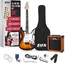 Full Size Electric Guitar with 20W Amp, Package Includes All Accessories, Digita