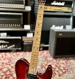 G-Life Guitars Cross Edge Quilt Top / Raspberry Red Burst (GLOSS) #GG9us
