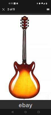 GROTE Electric Guitar Semi-Hollow Body Set-In Neck Vintage Sunburst (VS) Color