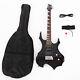 Glarry 36''flame Hsh Pickup Shaped Electric Guitar With Accessories Set Black