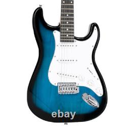 Glarry GST Beginner Electric Guitar Set with White Pickguard, 20W Amplifier