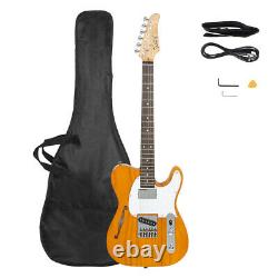 Glarry GTL Semi-Hollow F Hole Electric Guitar Set+Bag+Tool+Pick+Strap UK Seller