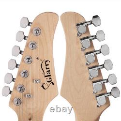 Glarry Strat-styled Electric Guitar Set Black Bag+Tool+Pick+Lead+Strap UK Stock