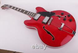 Gloss 6-String Electric guitar Rosewood Fingerboard Semi-Hollow Mahogany Body