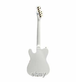 Gold Hardware Set In Joint F Hole Semi Hollow Body TL White Electric Guitar