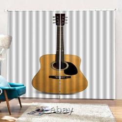 Great Guitar Instrument 3D Curtain Blockout Photo Printing Curtains Drape Fabric
