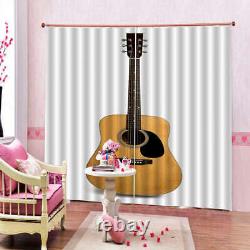 Great Guitar Instrument 3D Curtain Blockout Photo Printing Curtains Drape Fabric