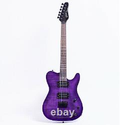 Grote Tele Set-in Electric Guitar With locking tuners (purple)