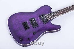 Grote Tele Set-in Electric Guitar With locking tuners (purple)