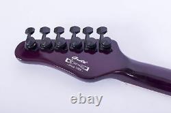 Grote Tele Set-in Electric Guitar With locking tuners (purple)