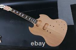 Guitar Kit Electric Guitar Neck Body Mahogany Set in Heel Handmade Unfinished