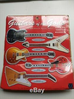 Guitars of the Gods Magnet Set by Gibson Blue Q NEW Vintage 1996 Sealed package