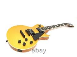 Haze 1988GD Metallic Golden Solid Mahogany Body Electric Guitar withLocking Tuner