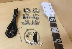 Haze Complete No-Solder E-272DIY Semi-Hollow Body Electric Guitar DIY, Set Neck