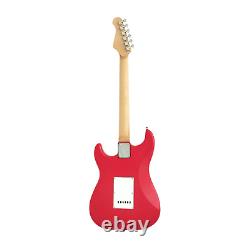 Haze E211 Fiesta Red HST Electric Guitar with accessories